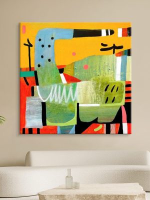 Abstract Art Hand-painted Oil Painting Trend Personality Color Graffiti Living Room Decoration Painting High Sense Bedroom Porch Hanging Painting - FanOilPainting