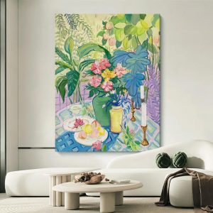 Abstract Plant Matisse Hand-painted Oil Painting Living Room Porch Flower Decoration Painting - FanOilPainting