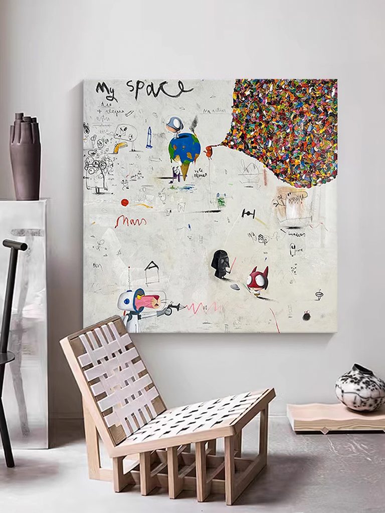 2. Superman Hand-painted Oil Painting Decorative Painting