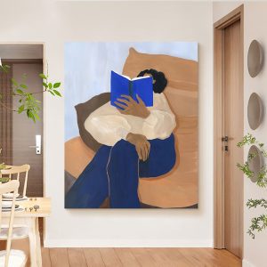 Mo Landi Log Wind Pure Hand-painted Oil Painting Living Room Porch Decorative Painting Abstract Art Hanging Painting - FanOilPainting