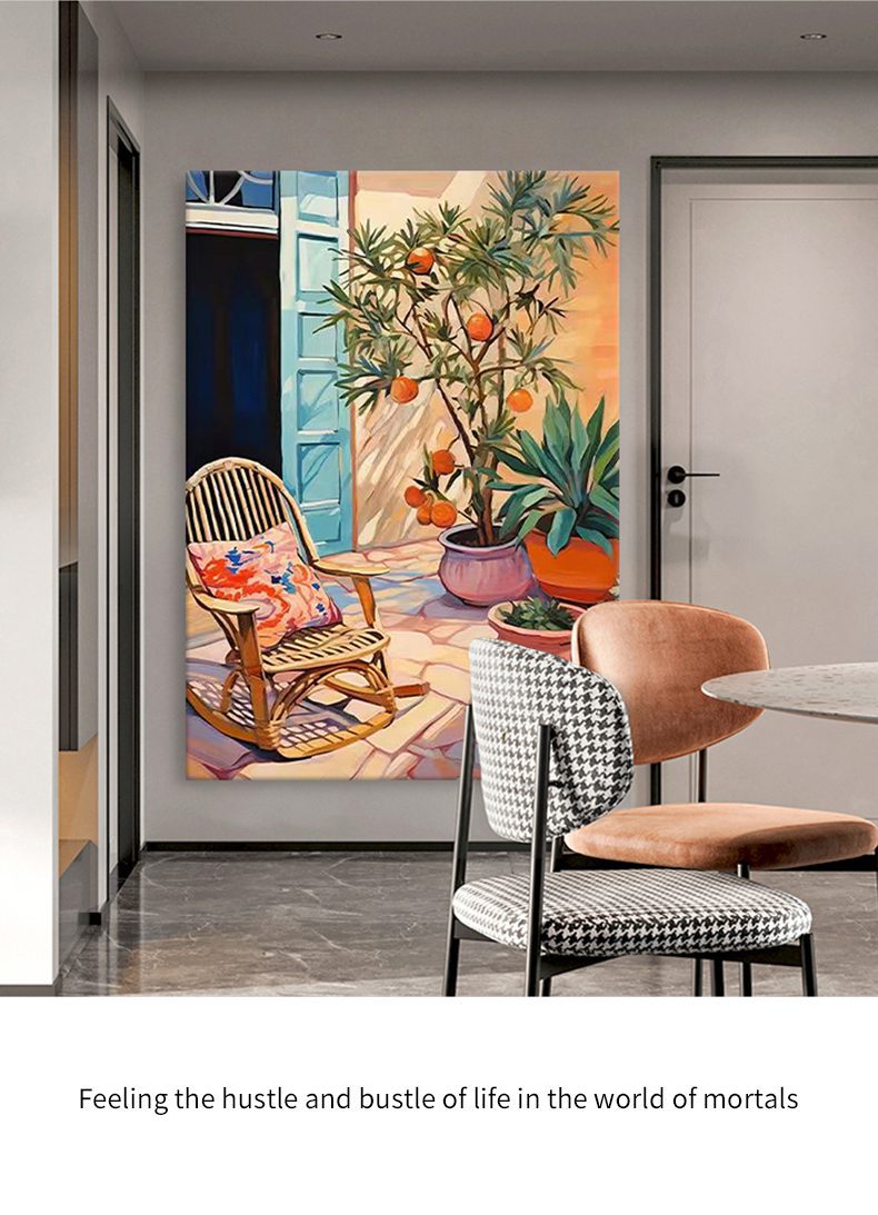 Matisse Living Room Decorative Painting Summer Rocking Chair Pure Hand-painted Oil Painting Healing Mural - FanOilPainting