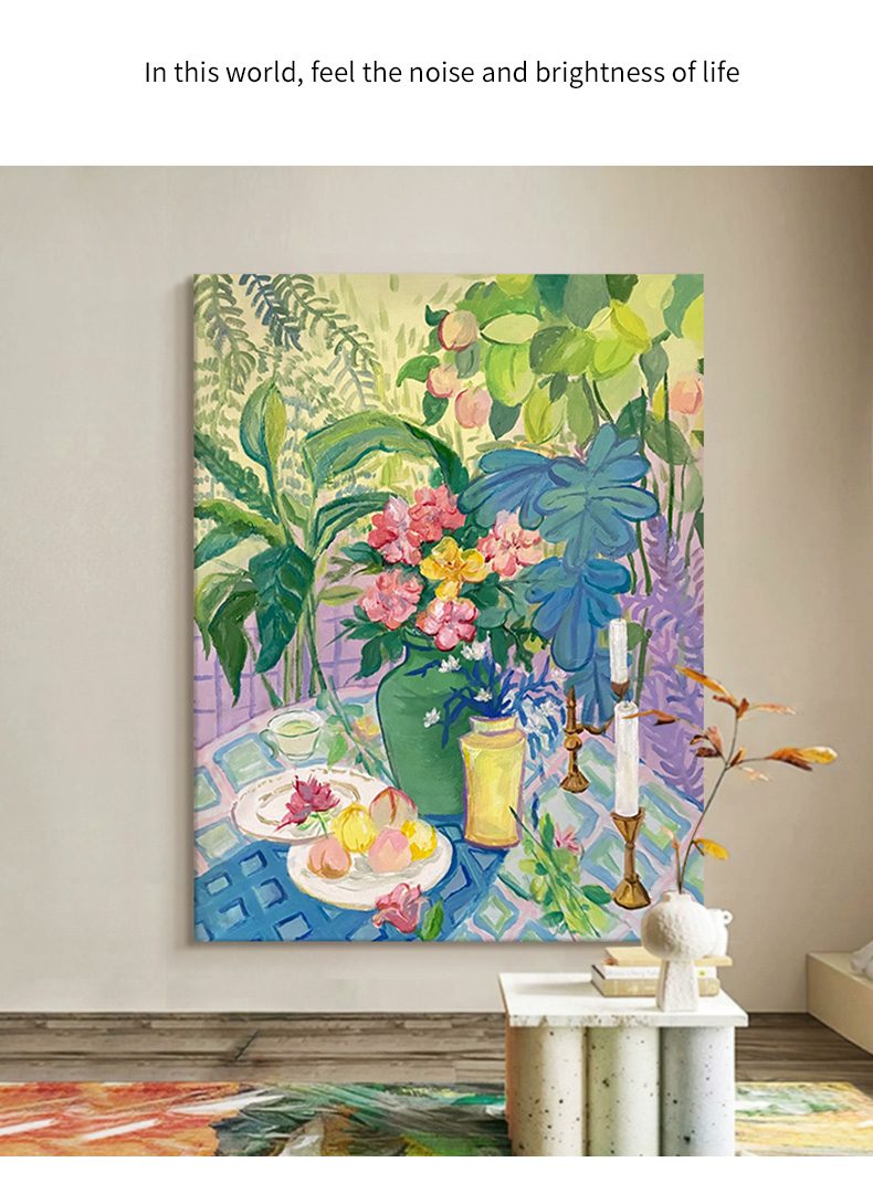 Abstract Plant Matisse Hand-painted Oil Painting Living Room Porch Flower Decoration Painting - FanOilPainting