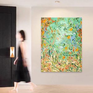 Spring Is In The Air Hand-painted Oil Painting Living Room Restaurant Background Wall Decoration Painting Porch Abstract Hanging Painting - FanOilPainting