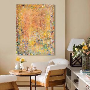 Original Hand-painted “Colorful Autumn Forest” Restaurant High-end Oil Painting Modern Simple Living Room Decoration Painting - FanOilPainting