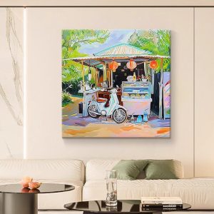 Hayao Miyazaki Art Pure Hand-painted Oil Painting Color Winter Warm Sun Decorative Painting Children’s Room Porch Texture Hanging Painting - FanOilPainting