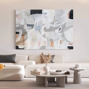 Abstract Living Room Oil Painting Sofa Background Wall Decoration Sample Room Hanging Art Hand-painted - FanOilPainting