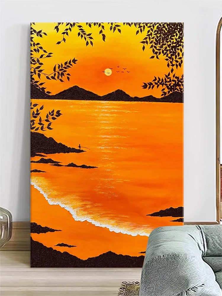 1. Sunrise Oriental Living Room Entrance Decoration Painting