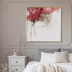 Pure Hand-painted Abstract Oil Painting Modern Luxury Hanging Flower High-end - FanOilPainting