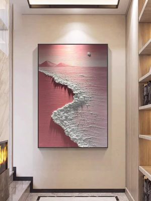 Hand-painted Seashell Thick Texture Oil Painting Luxury Living Room Decoration Abstract Three-dimensional Background Hanging Painting - FanOilPainting