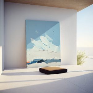 Original Hand-drawn ‘Cloud Waves’ Abstract Landscape Texture Handmade Oil Painting - FanOilPainting