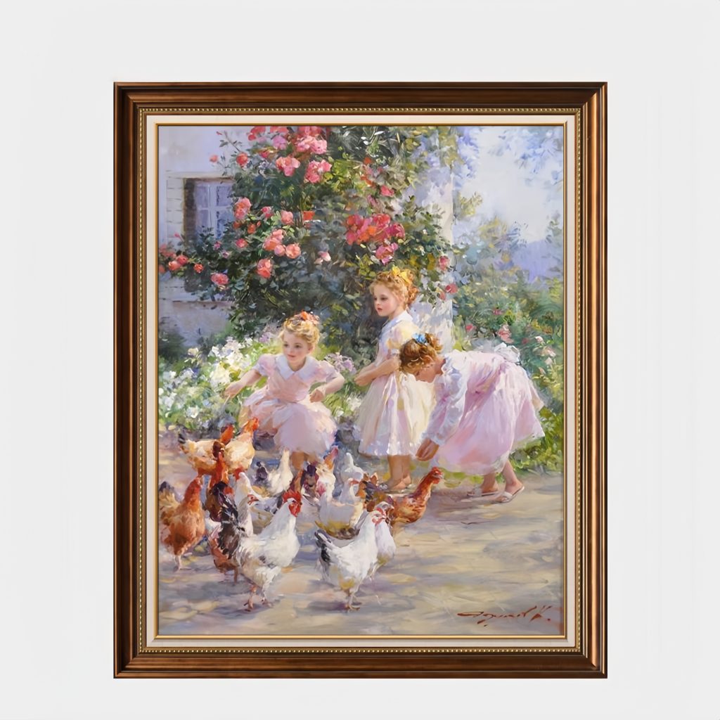 The application of hand-painted oil paintings at wedding venues - FanOilPainting