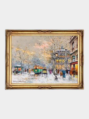 World Famous Oil Paintings Light Luxury European Style Hand-painted Paris Street Scenery - FanOilPainting