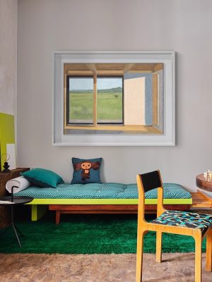 Abstract Landscape Painting On The Living Room Entrance Wall Hand-painted Oil Painting Grasslands And mountains - FanOilPainting