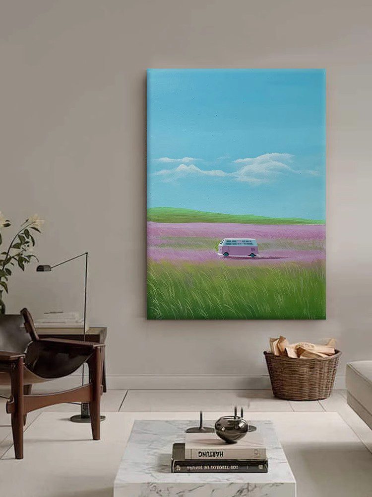 Hand-painted oil paintings in the cafe create an atmosphere - FanOilPainting