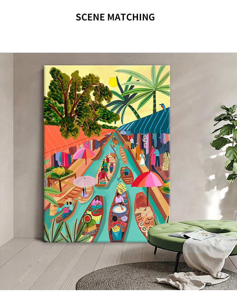 Abstract theme hand-drawn oil painting creation - FanOilPainting