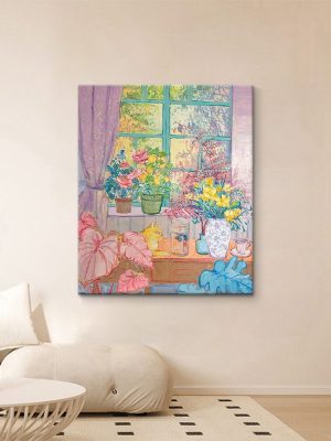 Matisse Pure Hand-painted Oil Painting Fresh Colorful Flowers Niche Art Decorative Painting Living Room Porch Acrylic Hanging Painting - FanOilPainting