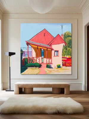 Matisse Minority Art Pure Hand-painted Oil Painting Abstract Cabin Living Room Decorative Painting Restaurant Mural Children’s Room Hanging Painting - FanOilPainting