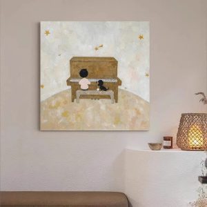 Original Pure Hand-painted Oil Painting “Ideal” Designer Children’s Room Decoration Painting Oil Painting Restaurant Abstract - FanOilPainting