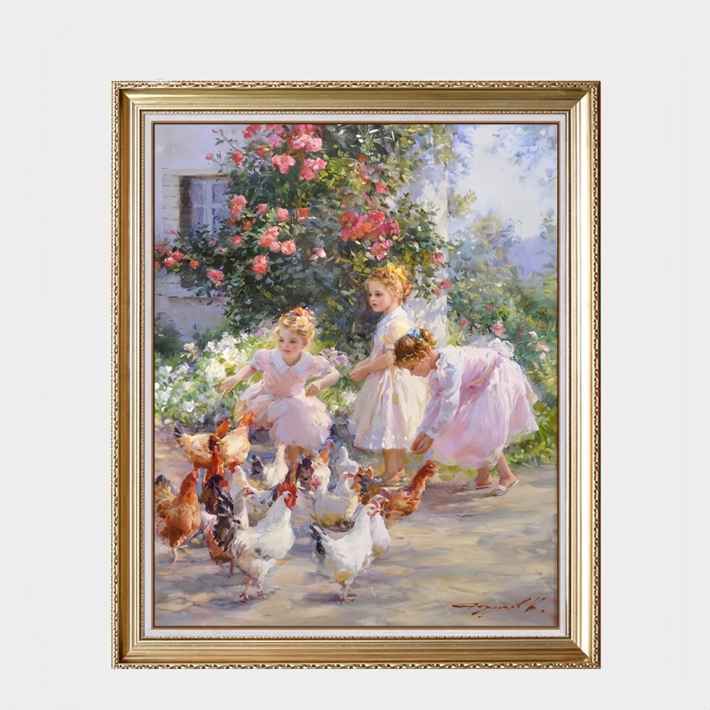 The characteristics of hand-painted oil paintings of children’s figures - FanOilPainting